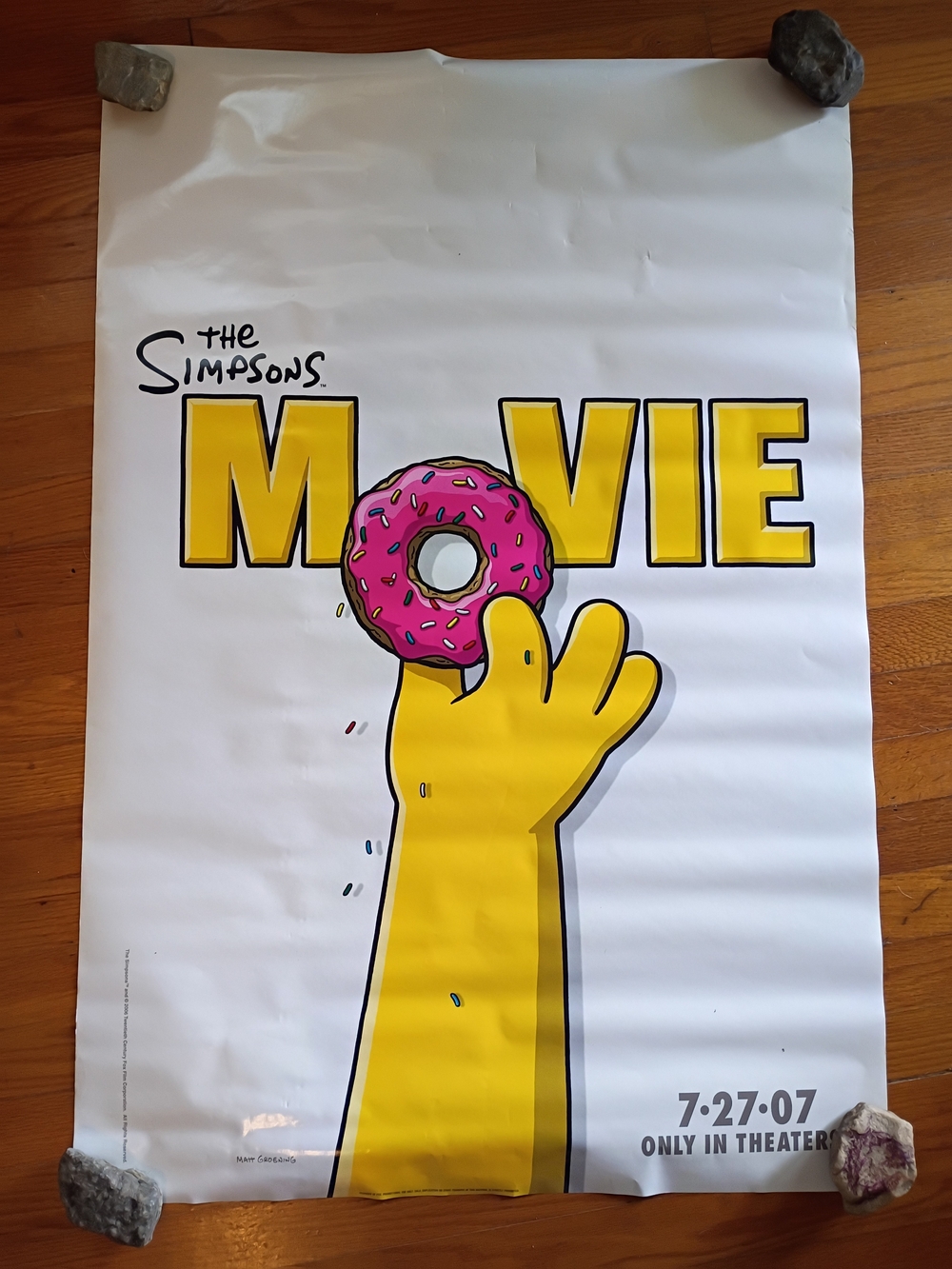 The Simpsons Movie Poster Original 2007 Promo 27" x 40"
